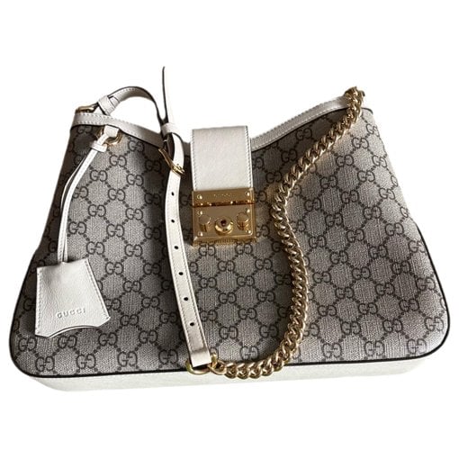 Padlock leather handbag