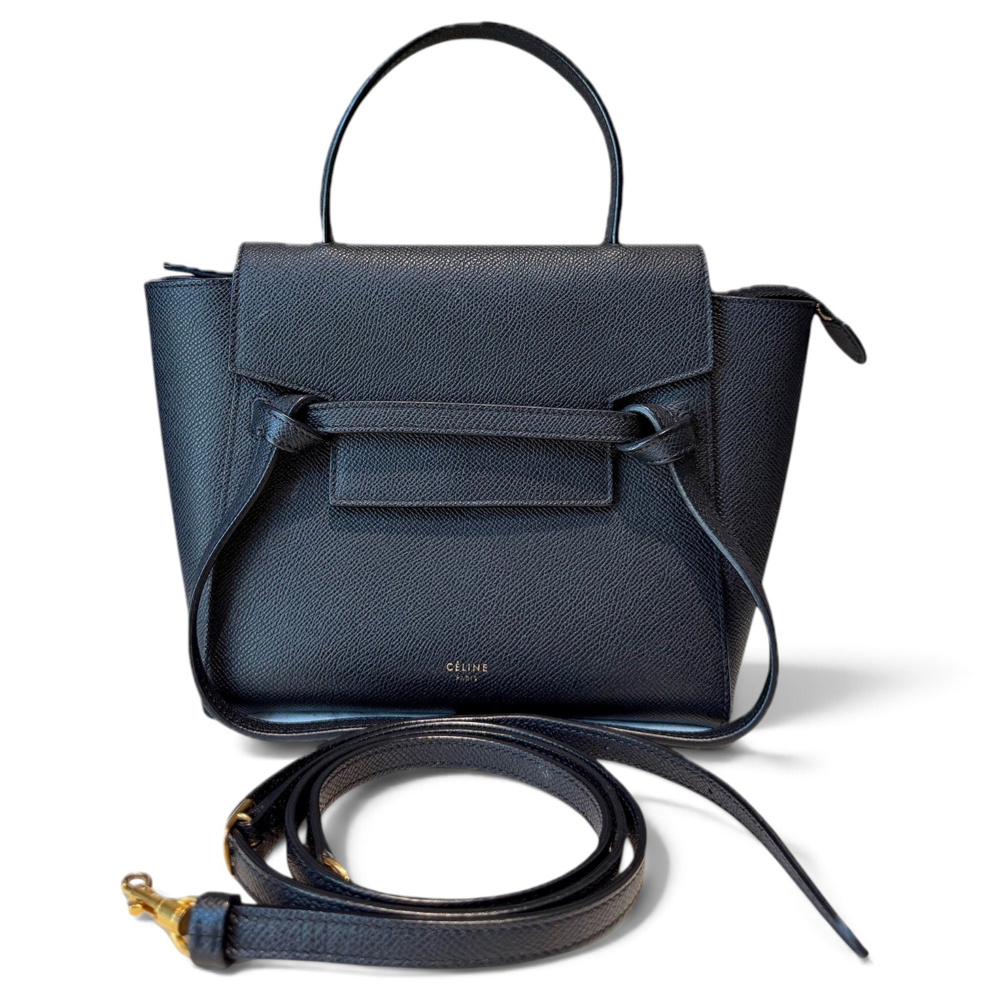 Belt leather handbag