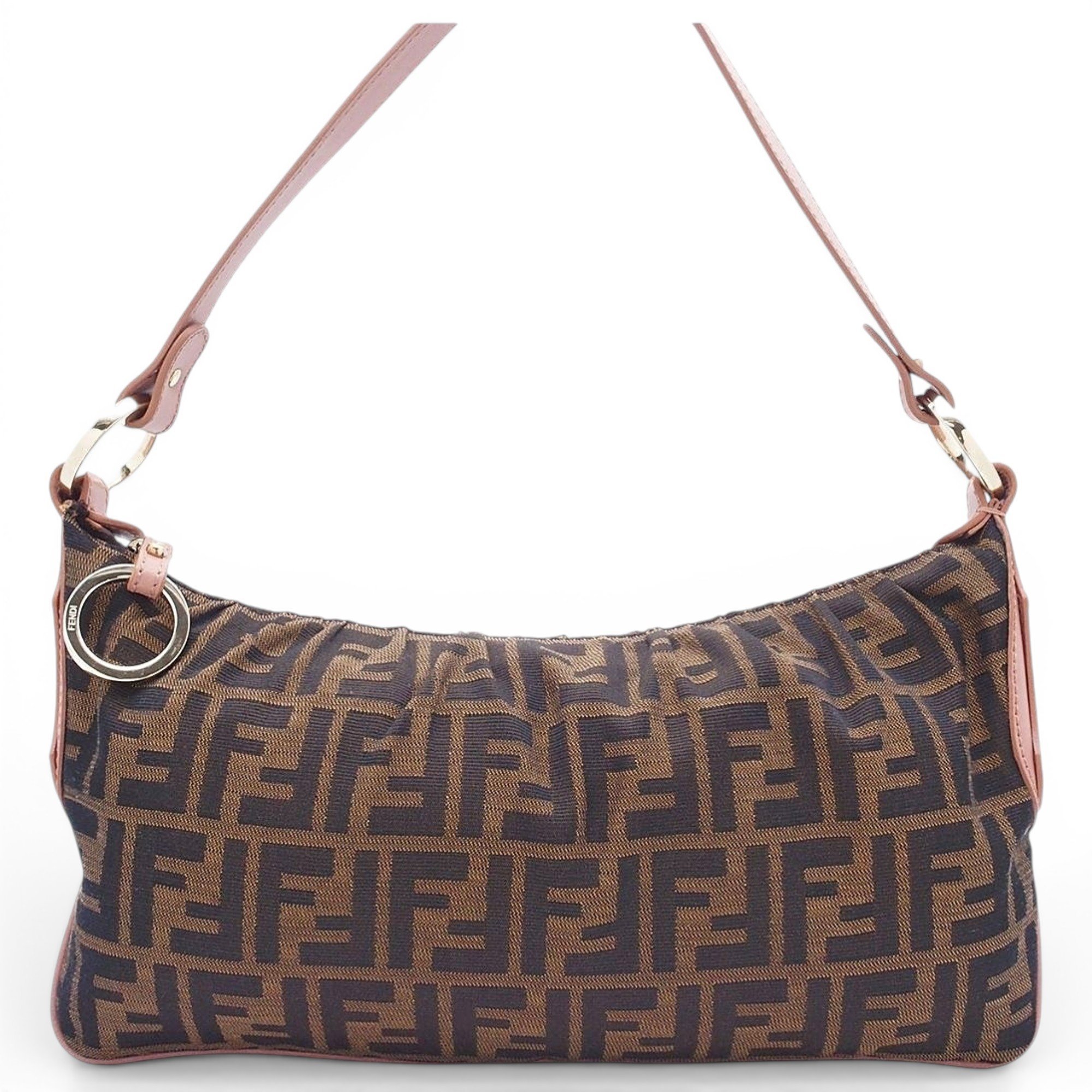 Pocket leather handbag