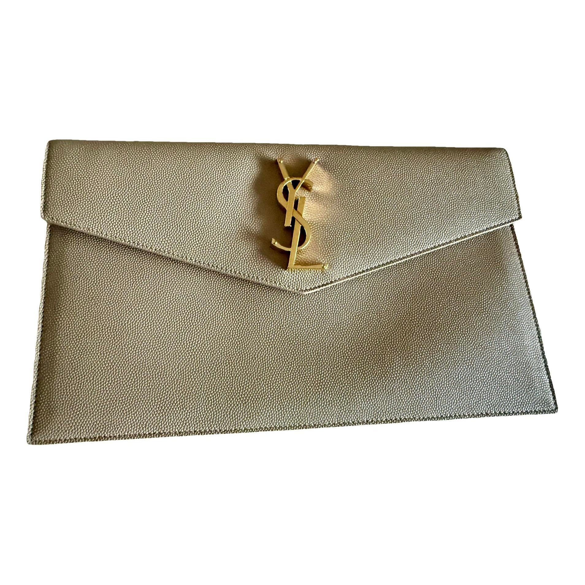 Leather clutch bag