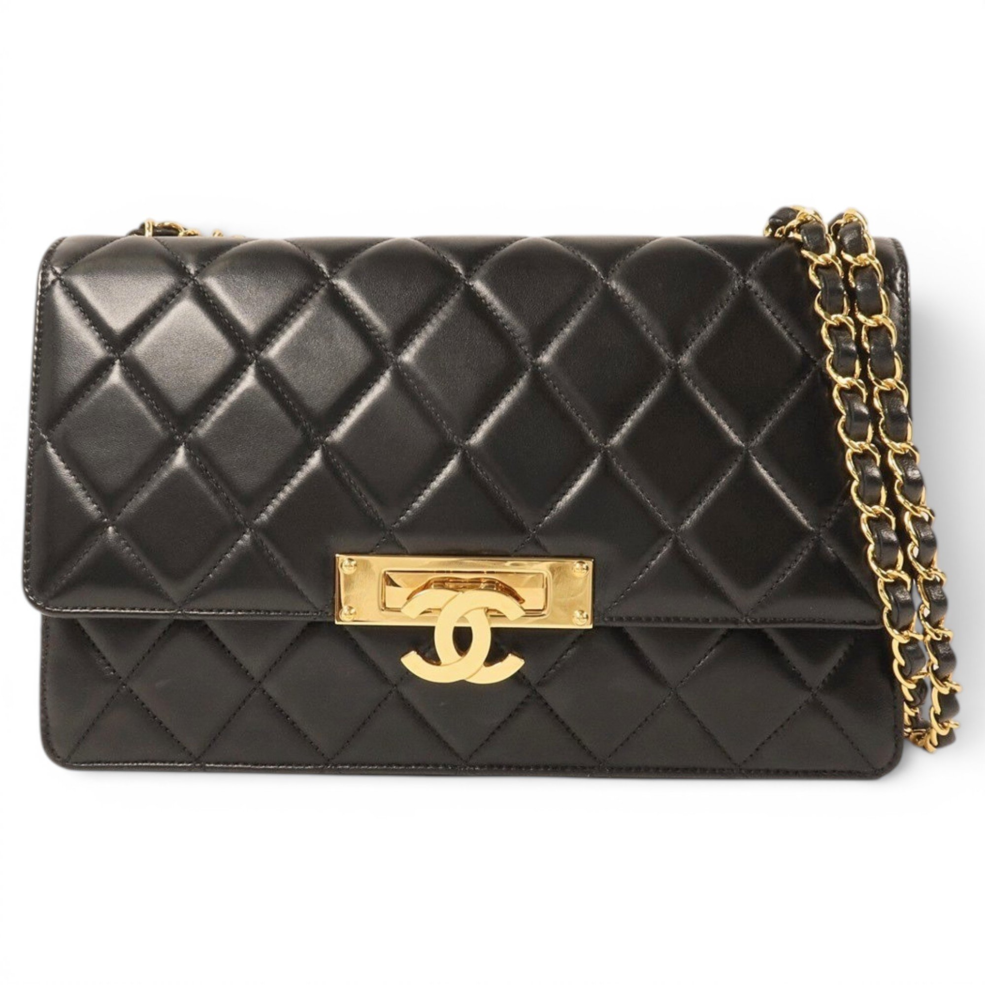 Wallet On Chain Double C leather crossbody bag