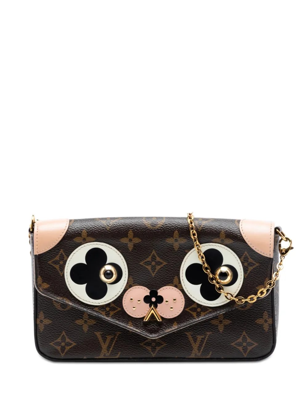 2017 Monogram Pochette Felicie Valentine Dog crossbody bag