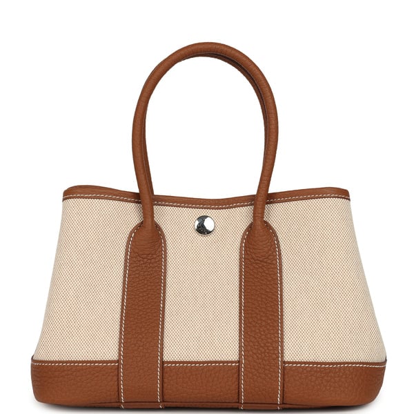 Hermes Hermes Garden Party Neo 23 Beige-Ecru Toile H Canvas and Gold Negonda Palladium Hardware