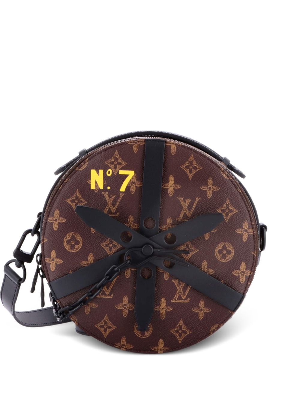 Wheel Box Bag No.7 Trunk L'Oeil Vintage Monogram Canvas crossbody bag
