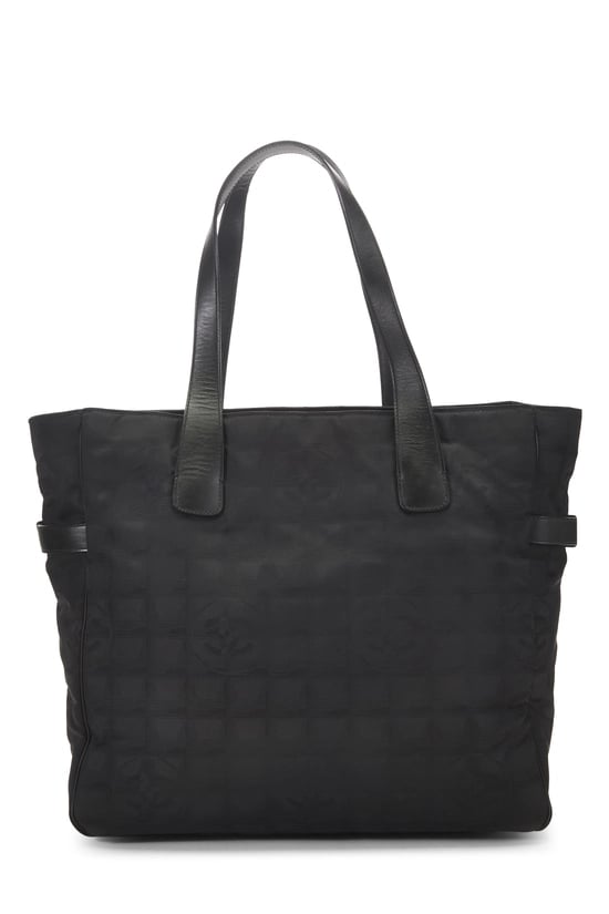 Black Nylon Travel Line Tote Large