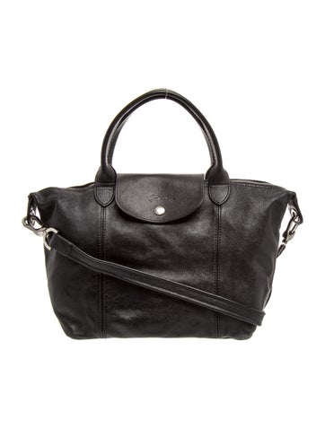 Leather Le Pliage Cuir Leather Bag