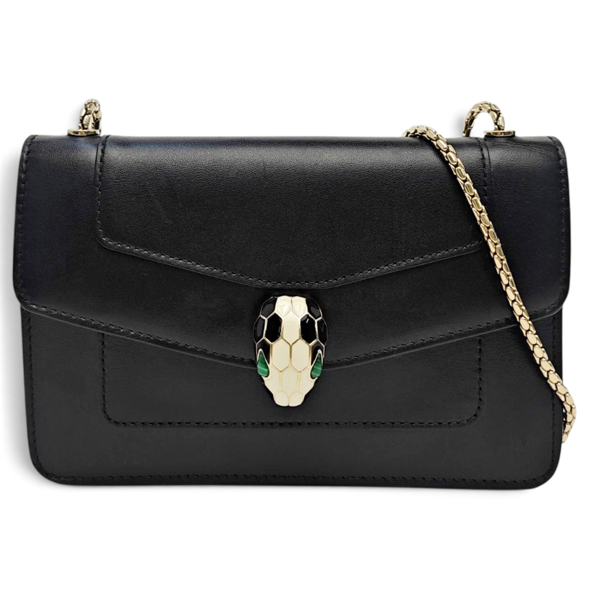 Serpenti leather handbag