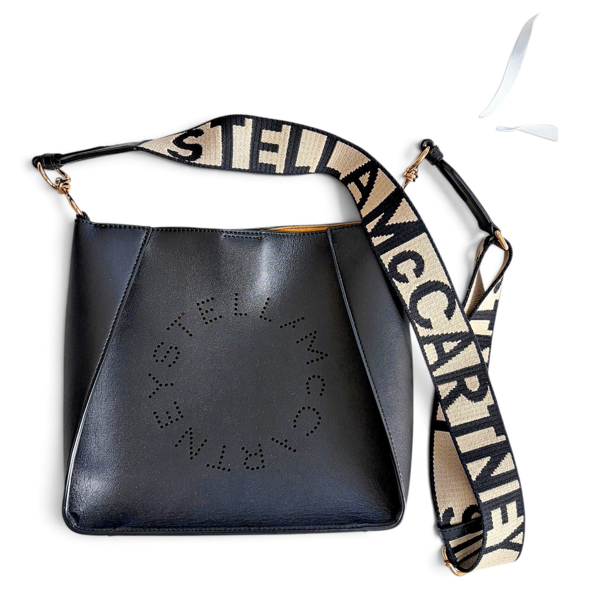Logo vegan leather crossbody bag