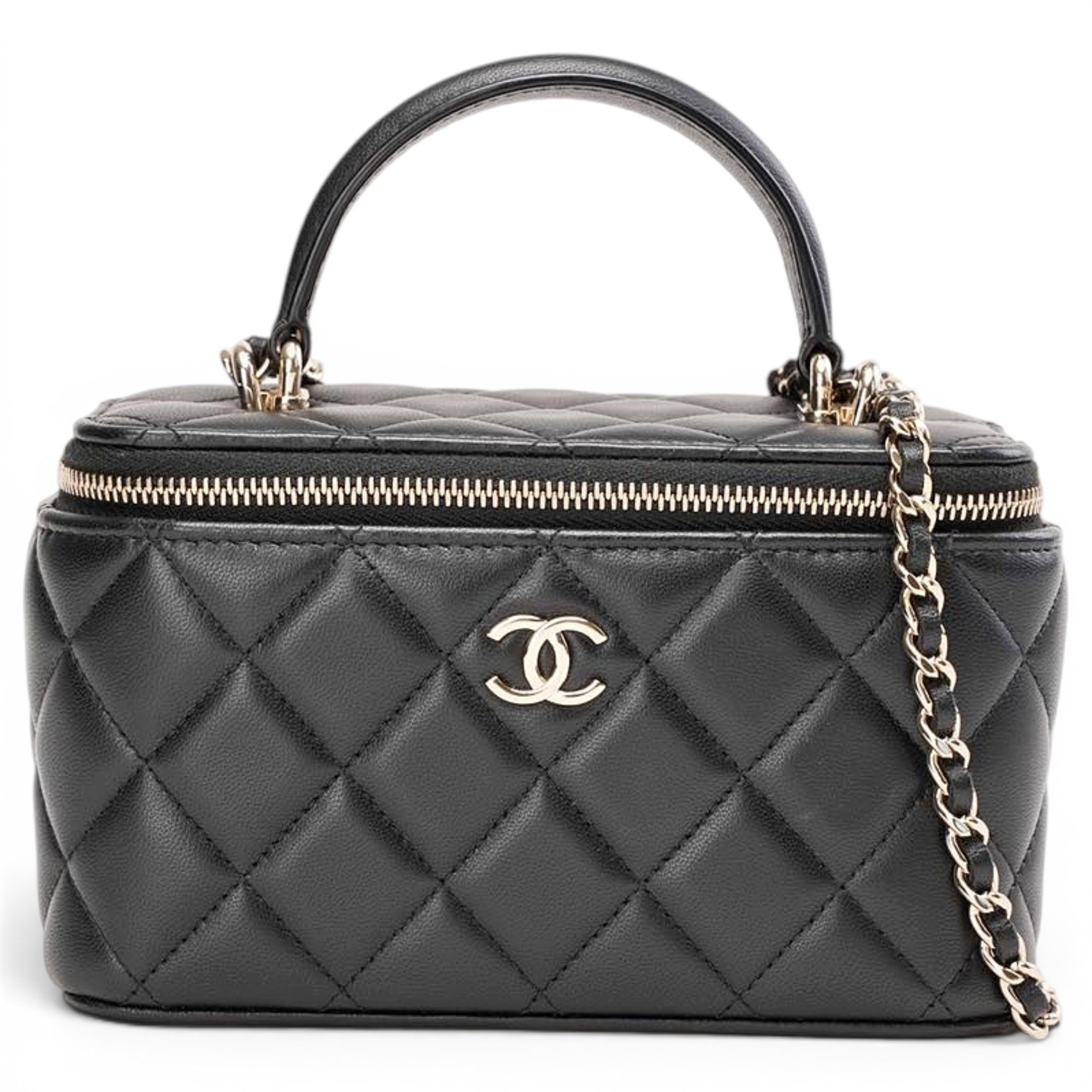 Vanity leather handbag