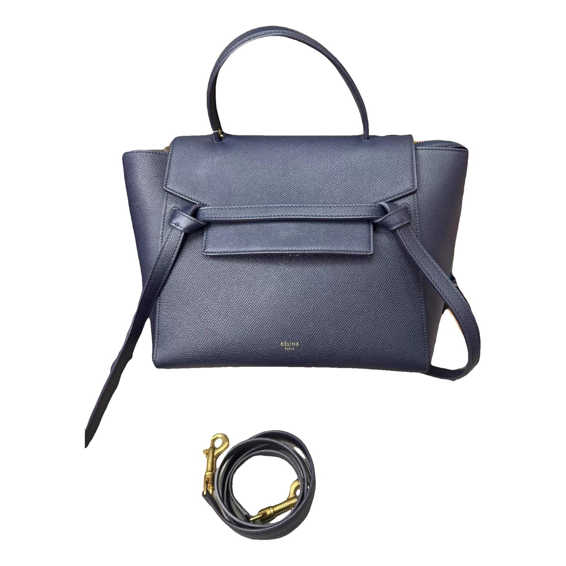 Belt leather handbag