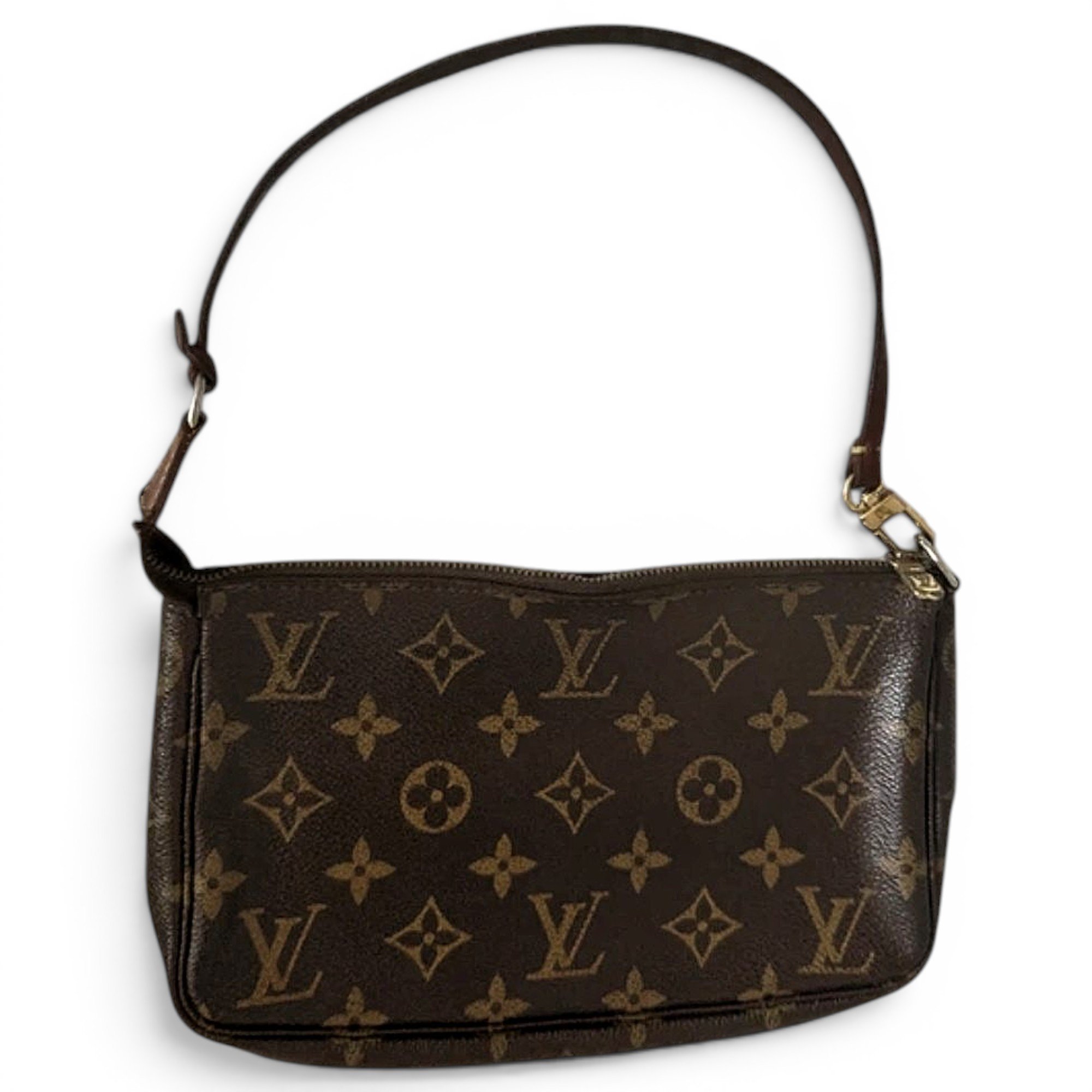 Leather clutch bag