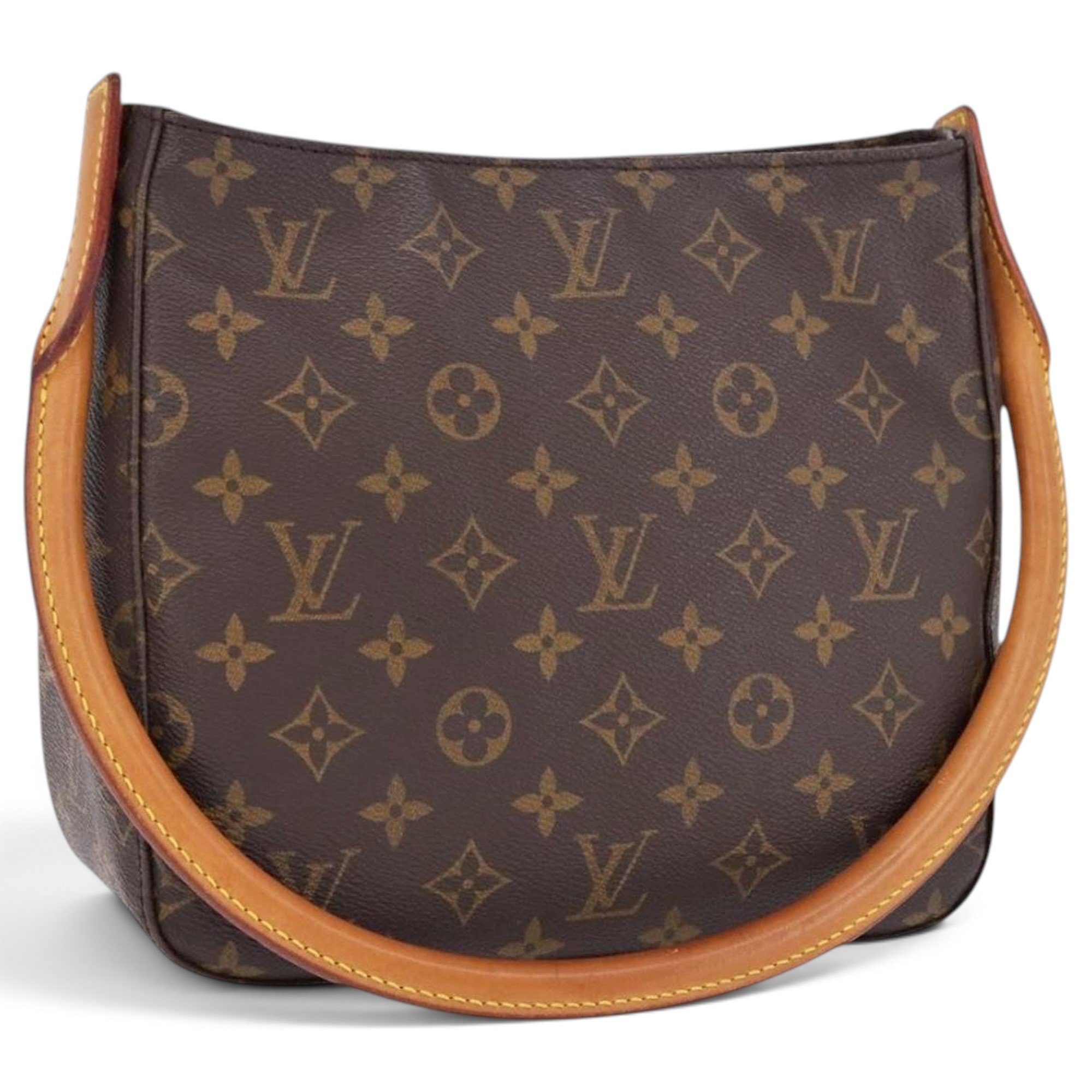 Looping leather handbag