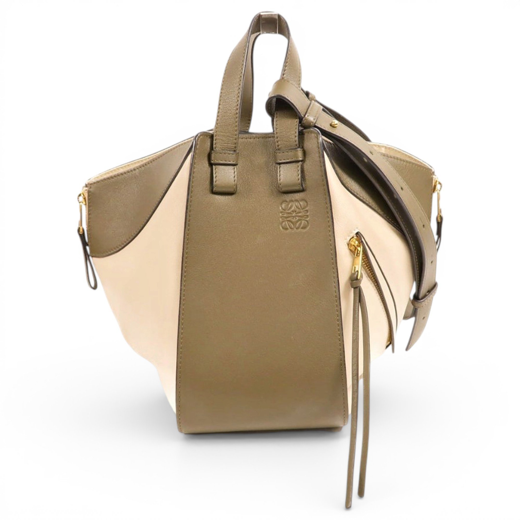 Hammock leather handbag