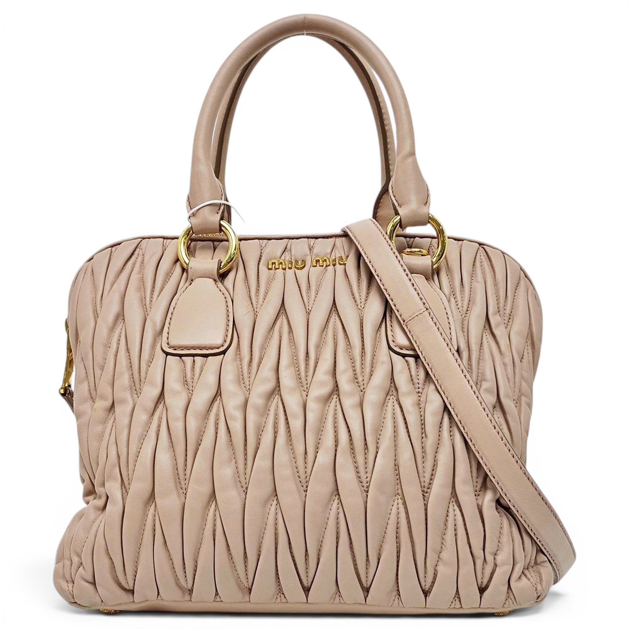 Madras leather handbag