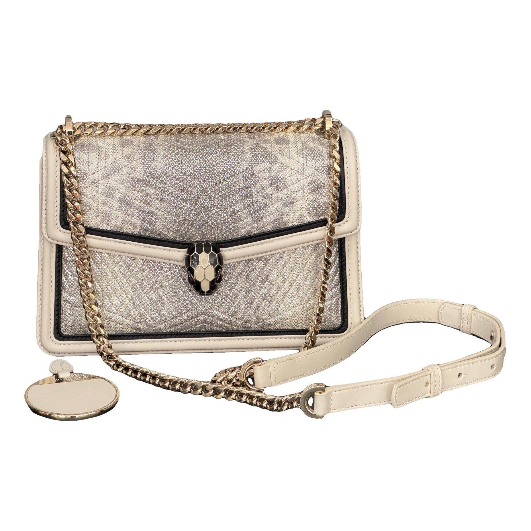 Serpenti leather handbag