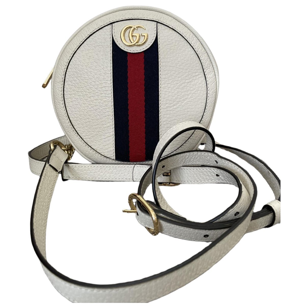 Ophidia Round leather backpack