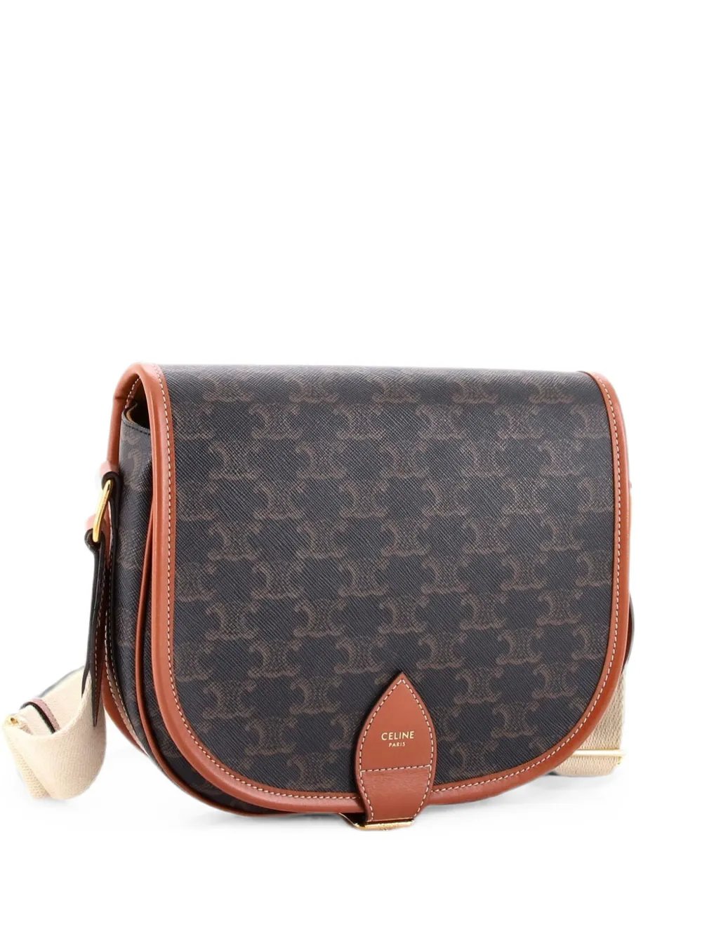 Folco Bag Triomphe Coated Canvas Large crossbody bag