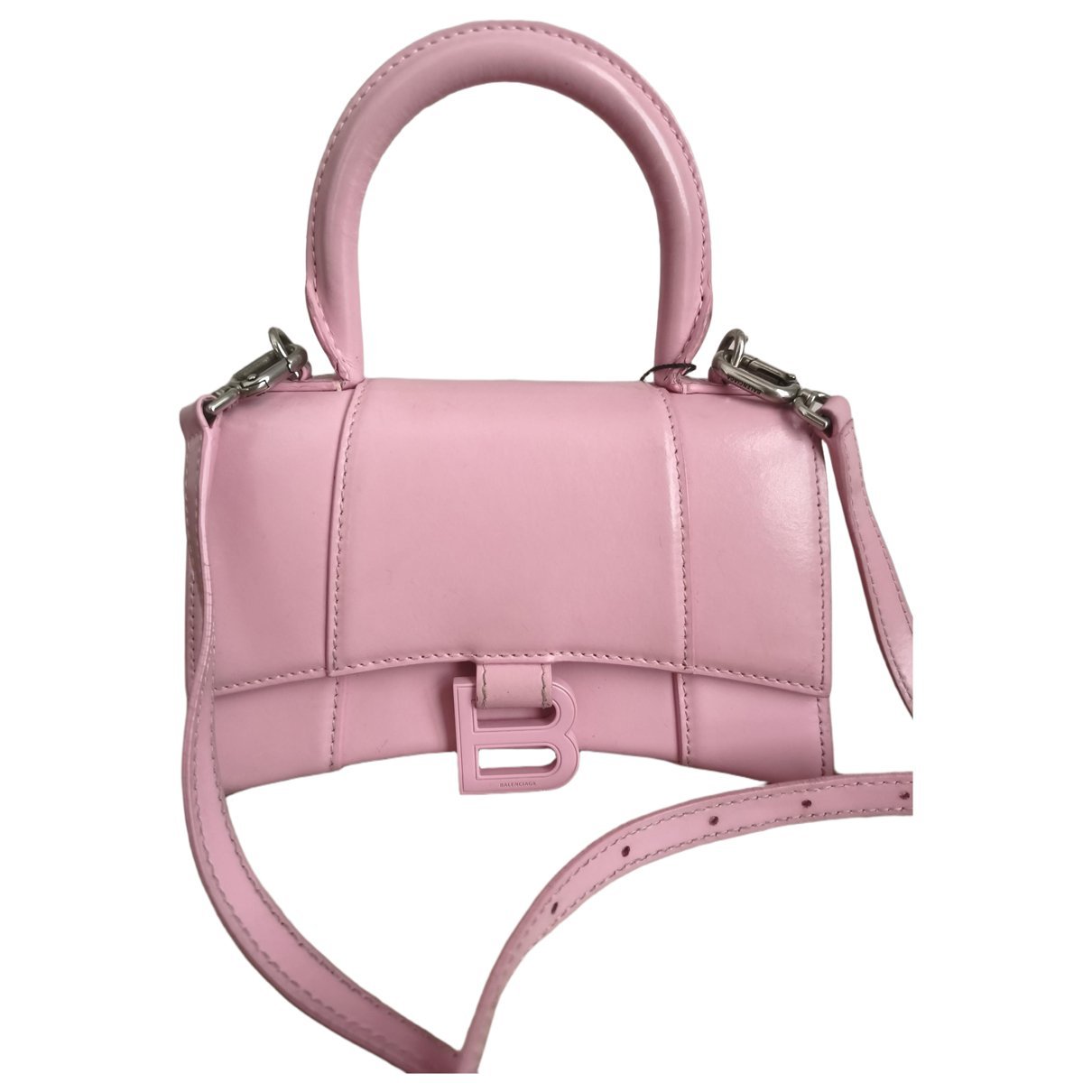 Hourglass leather crossbody bag