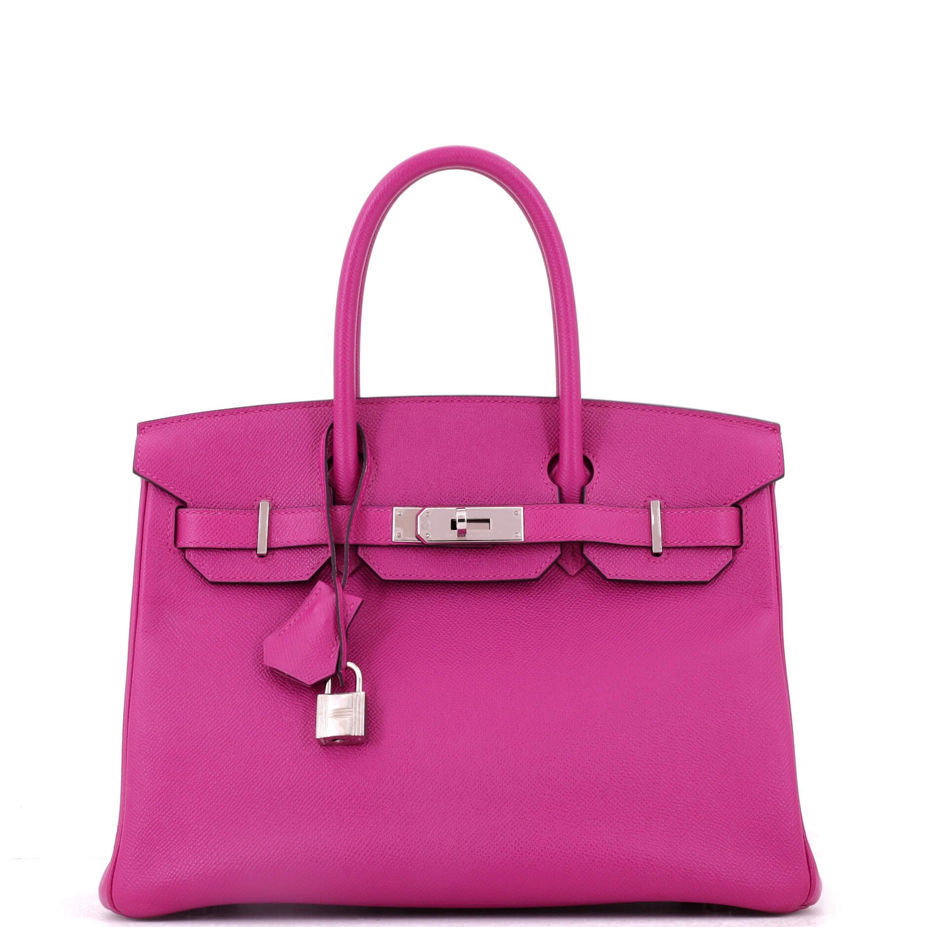 Birkin Handbag Rose Pourpre Epsom with Palladium Hardware 30