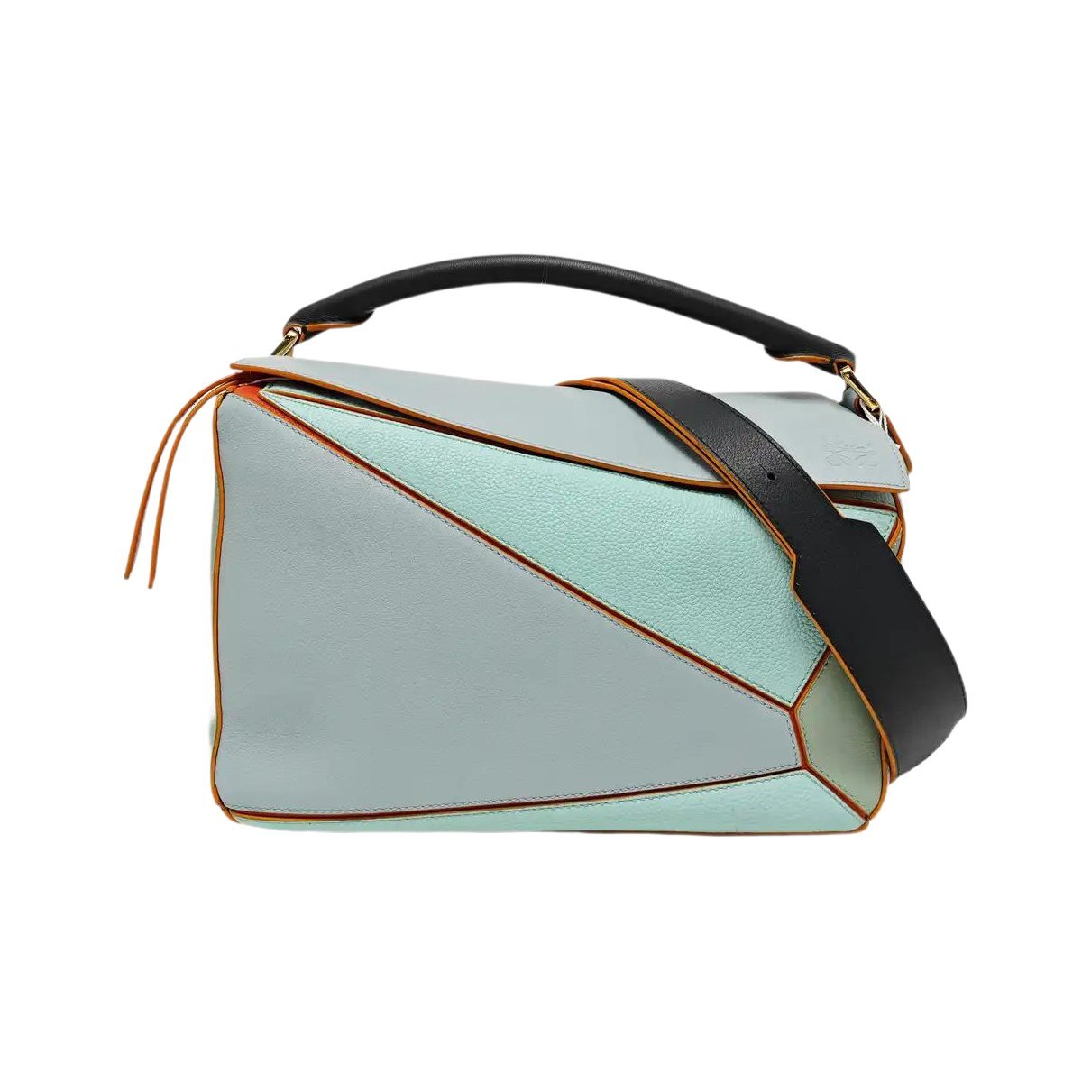 Puzzle leather handbag