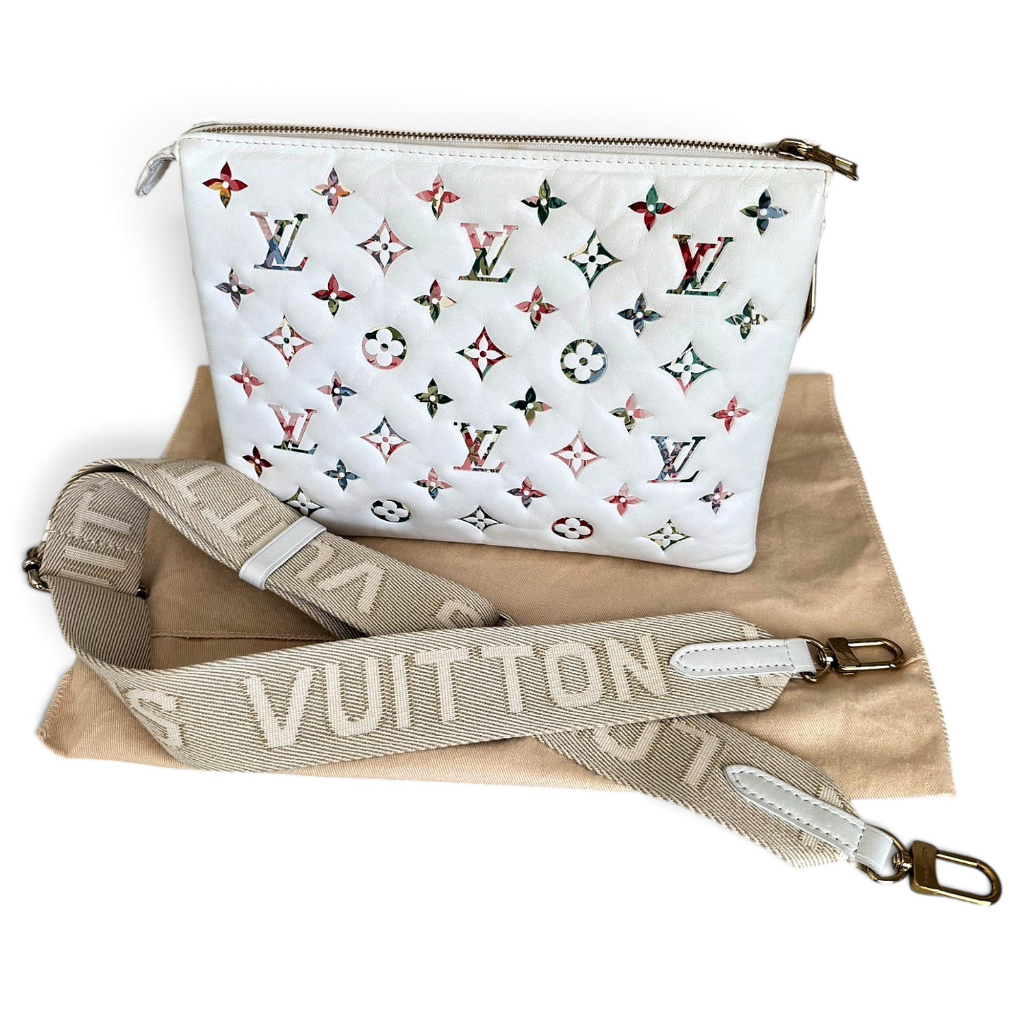 Coussin leather crossbody bag