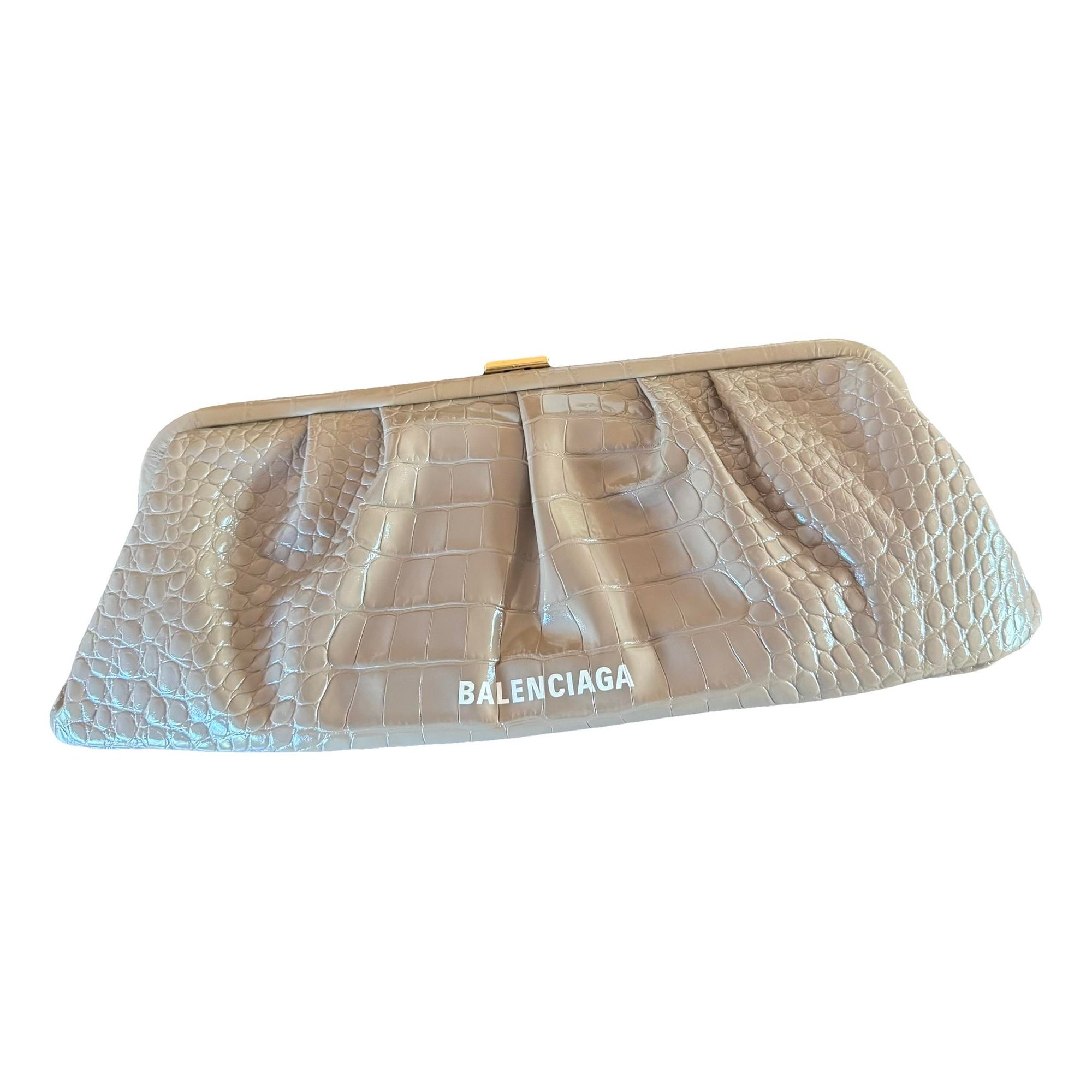 Leather clutch bag