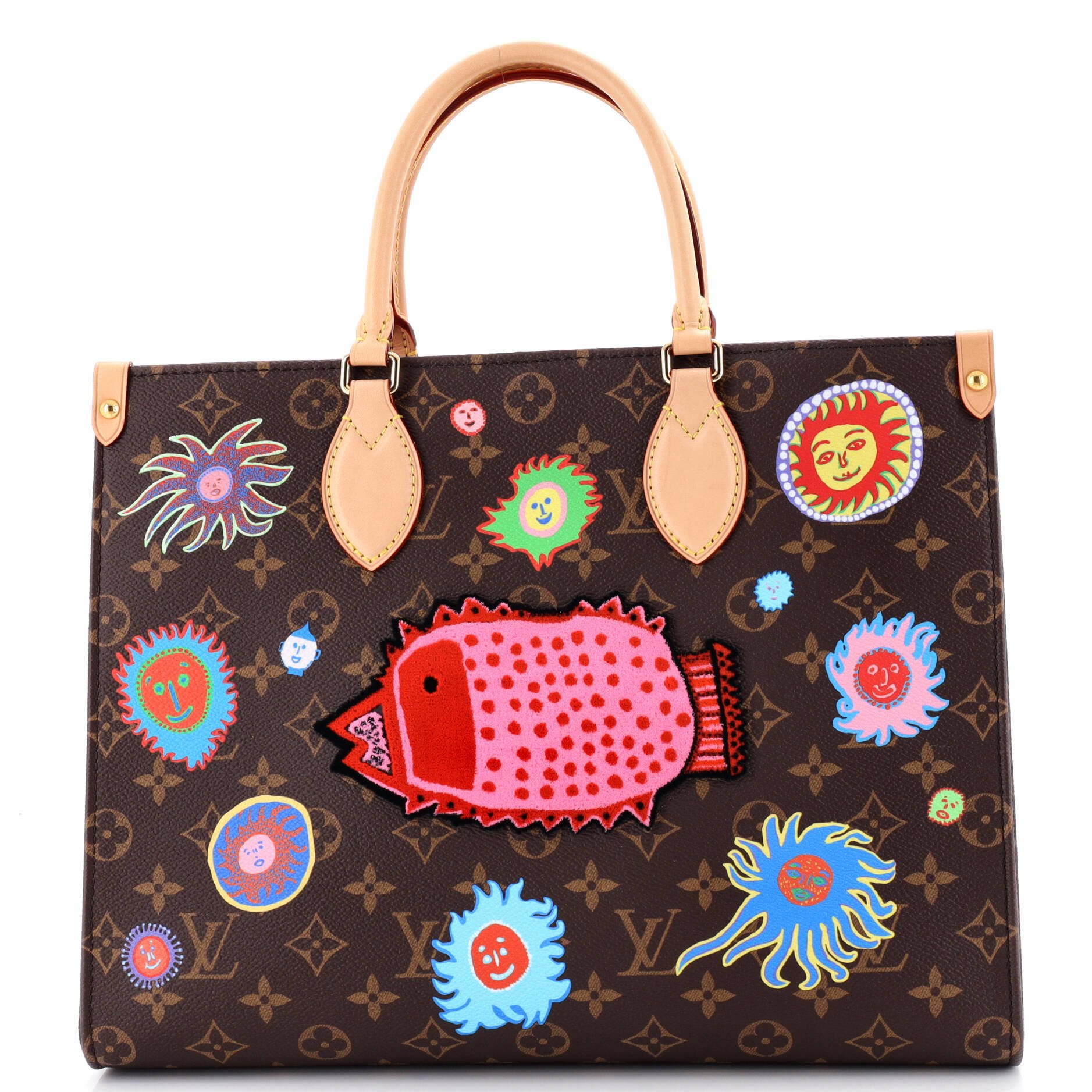 OnTheGo Tote Yayoi Kusama Faces Monogram Canvas MM