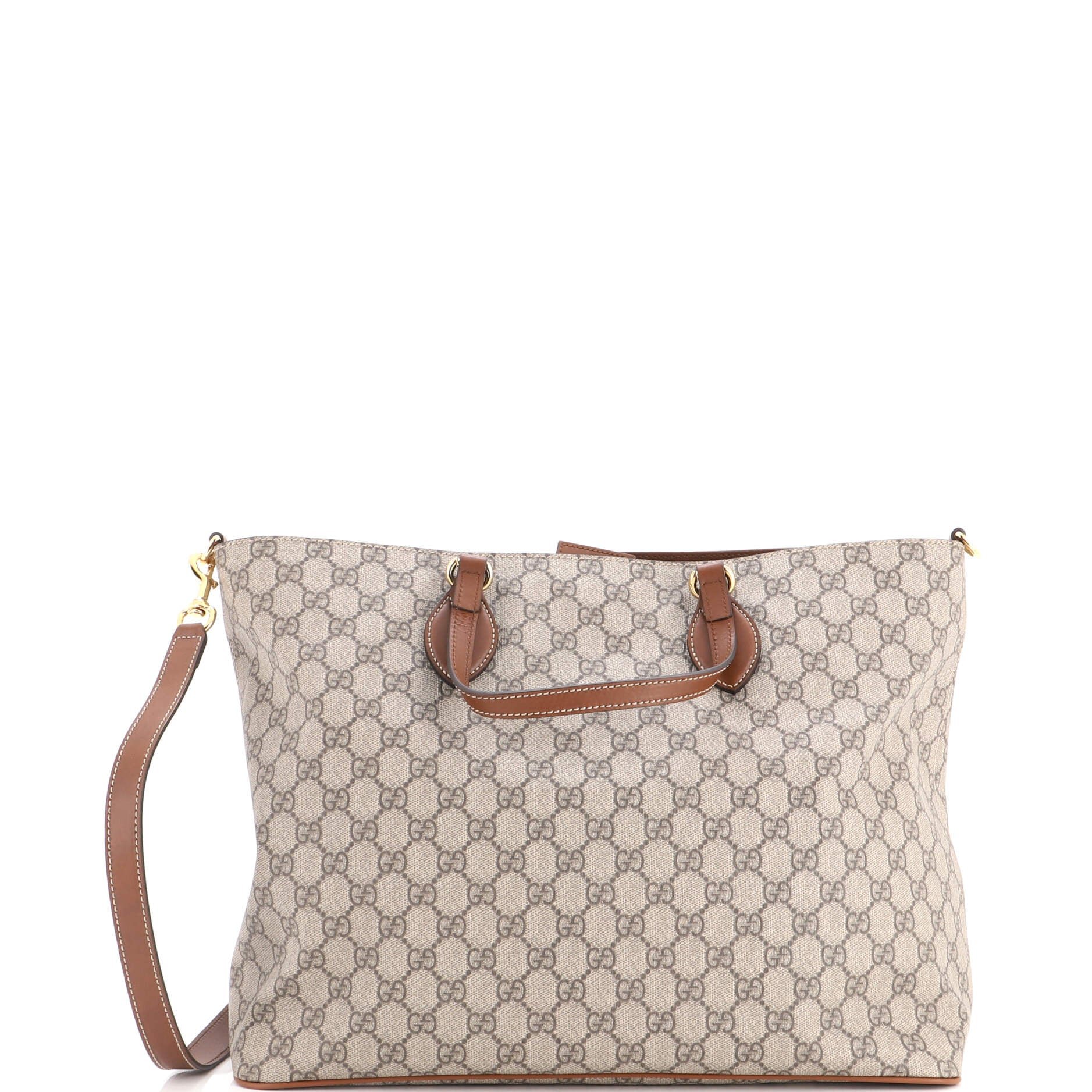 Convertible Soft Tote GG Coated Canvas with Leather Medium