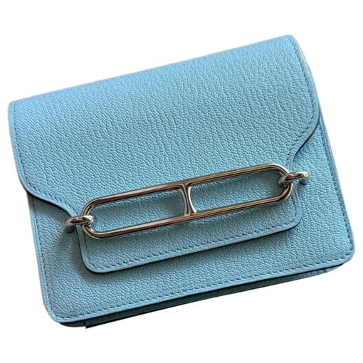 Leather clutch bag