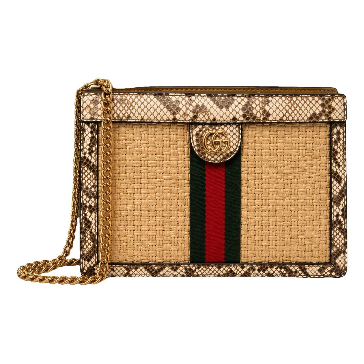 Ophidia Chain python handbag