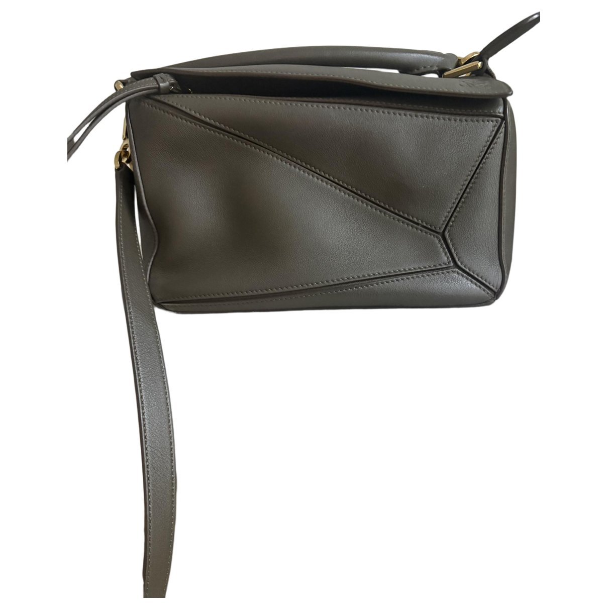 Puzzle leather handbag