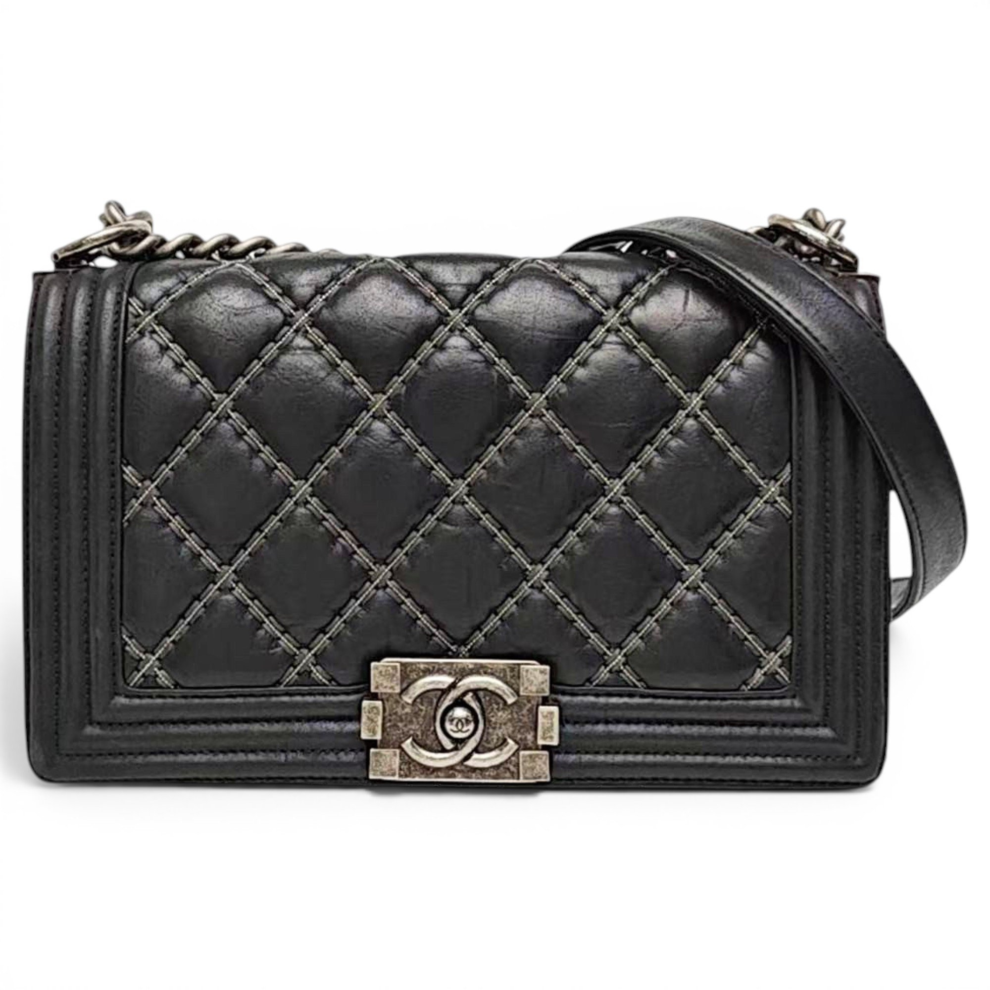 Boy leather crossbody bag