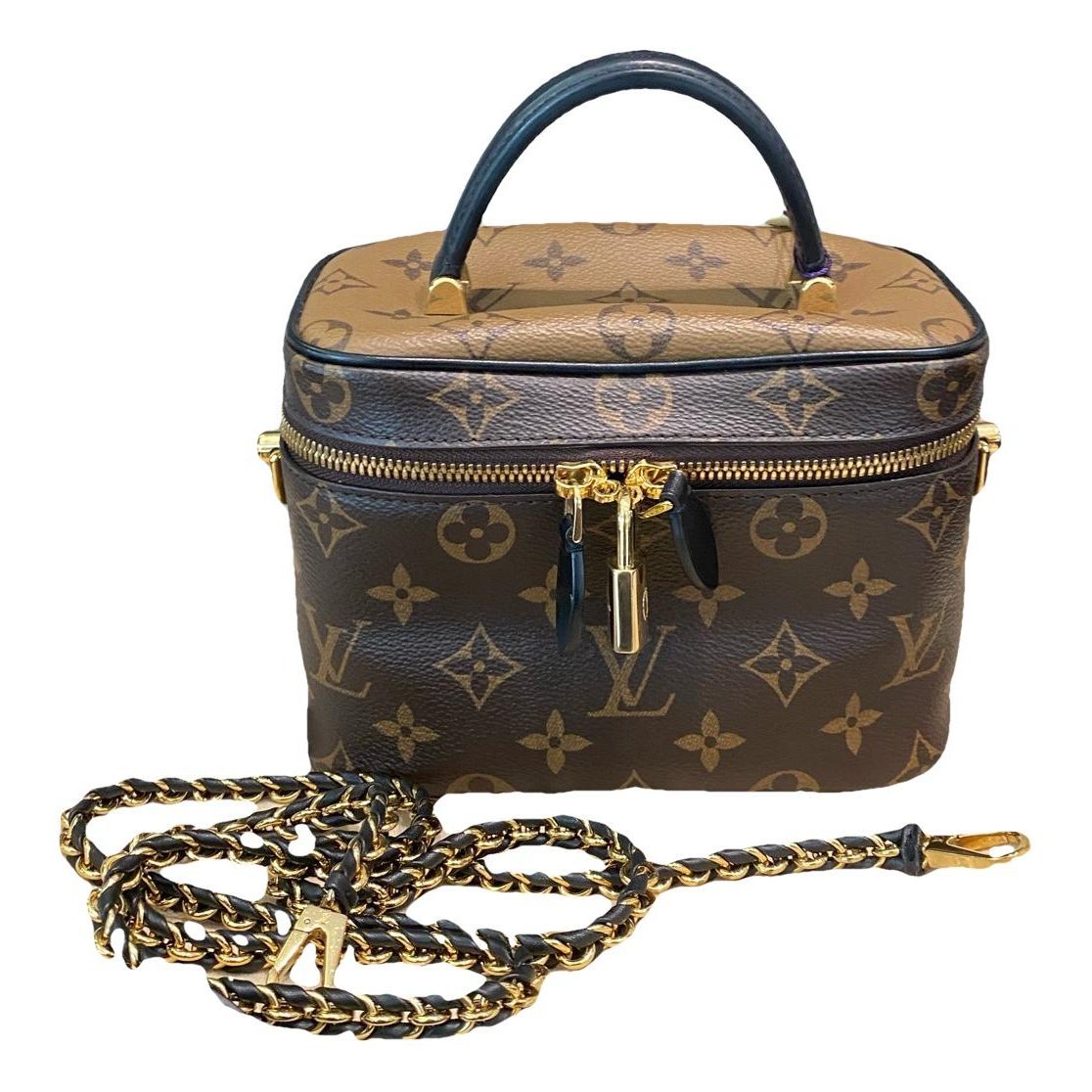 Vanity leather handbag