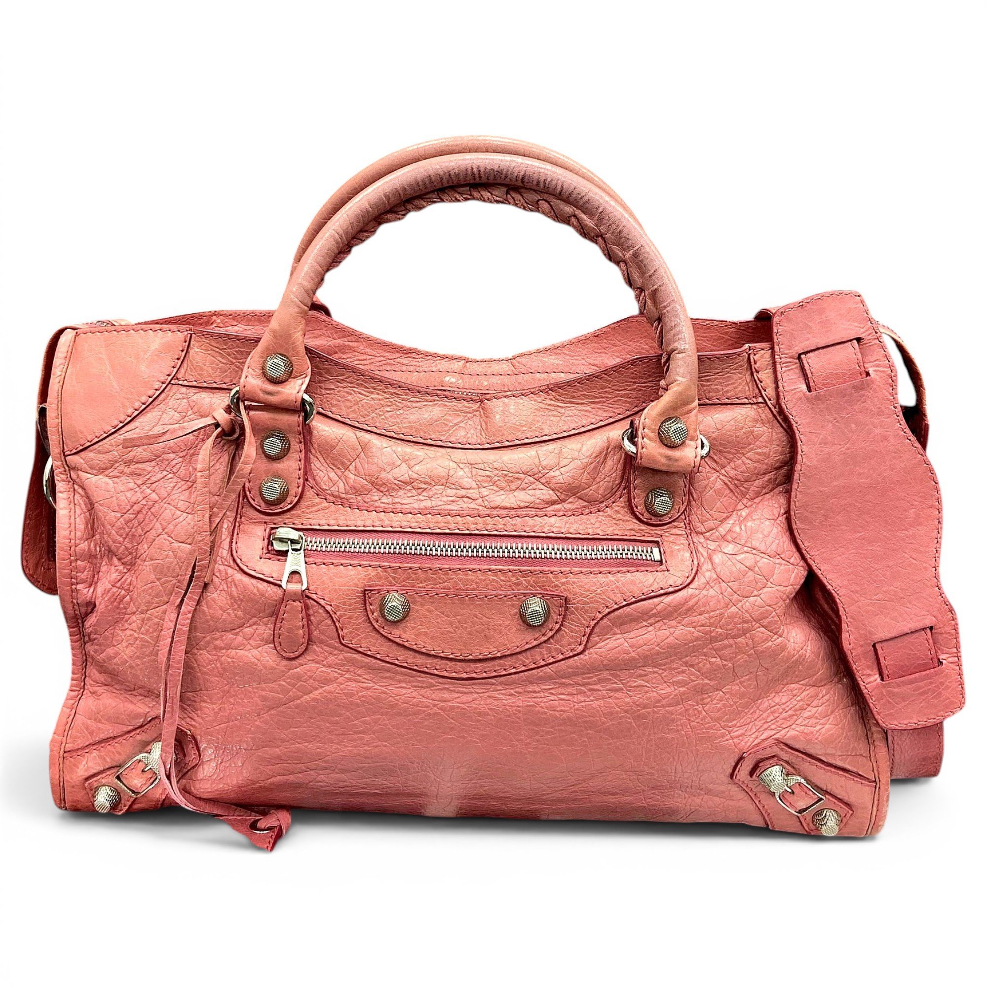 City leather handbag