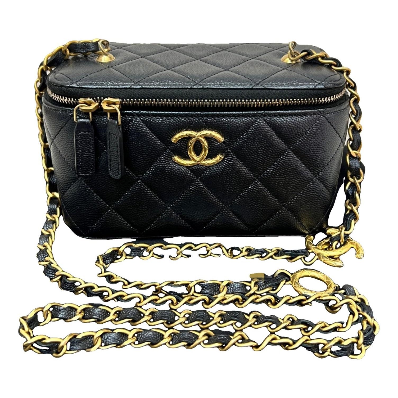 Vanity leather handbag