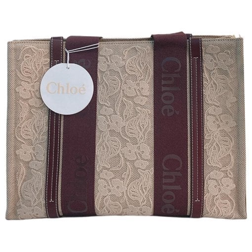 Woody linen handbag