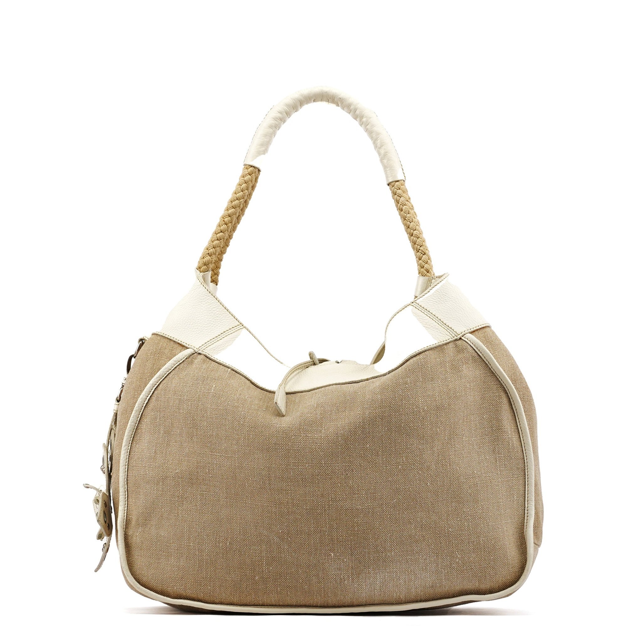 Pocket leather handbag