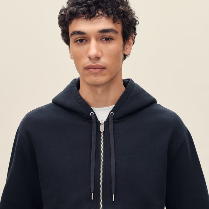 Marine "Eperon d'Or En Perspective" Zipped Hooded Sweater