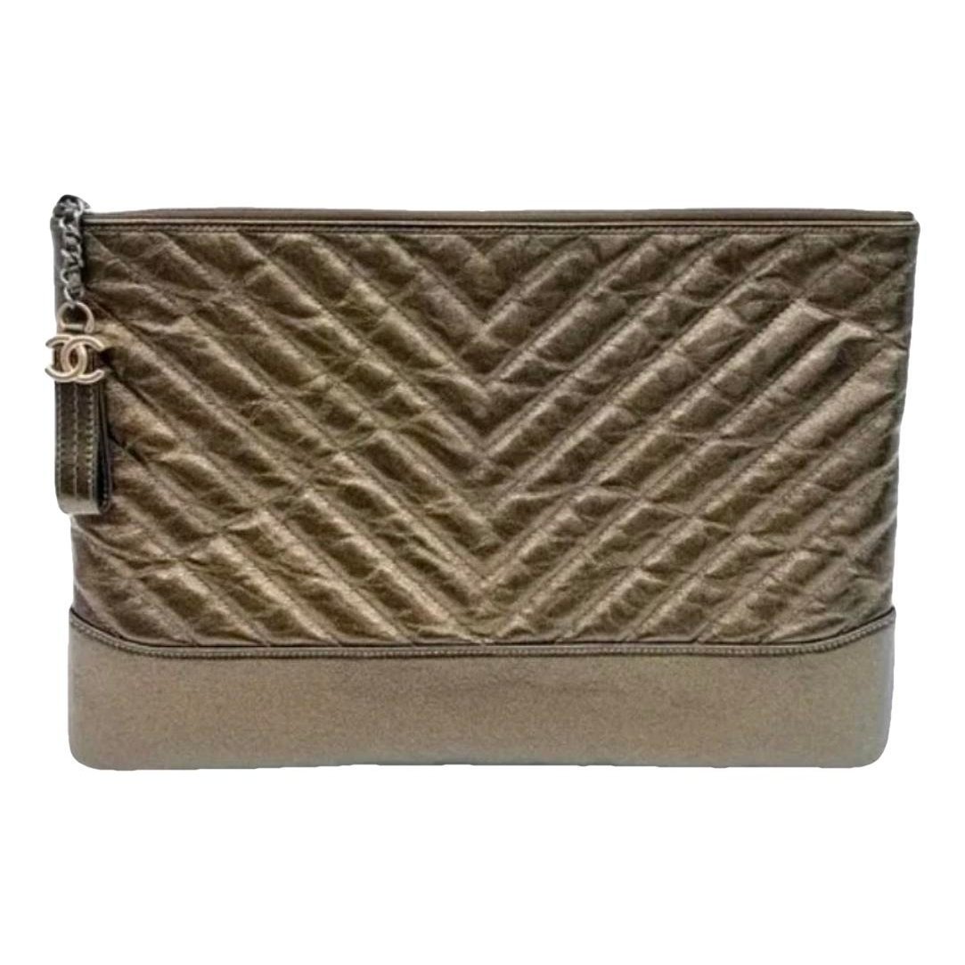 Leather clutch bag