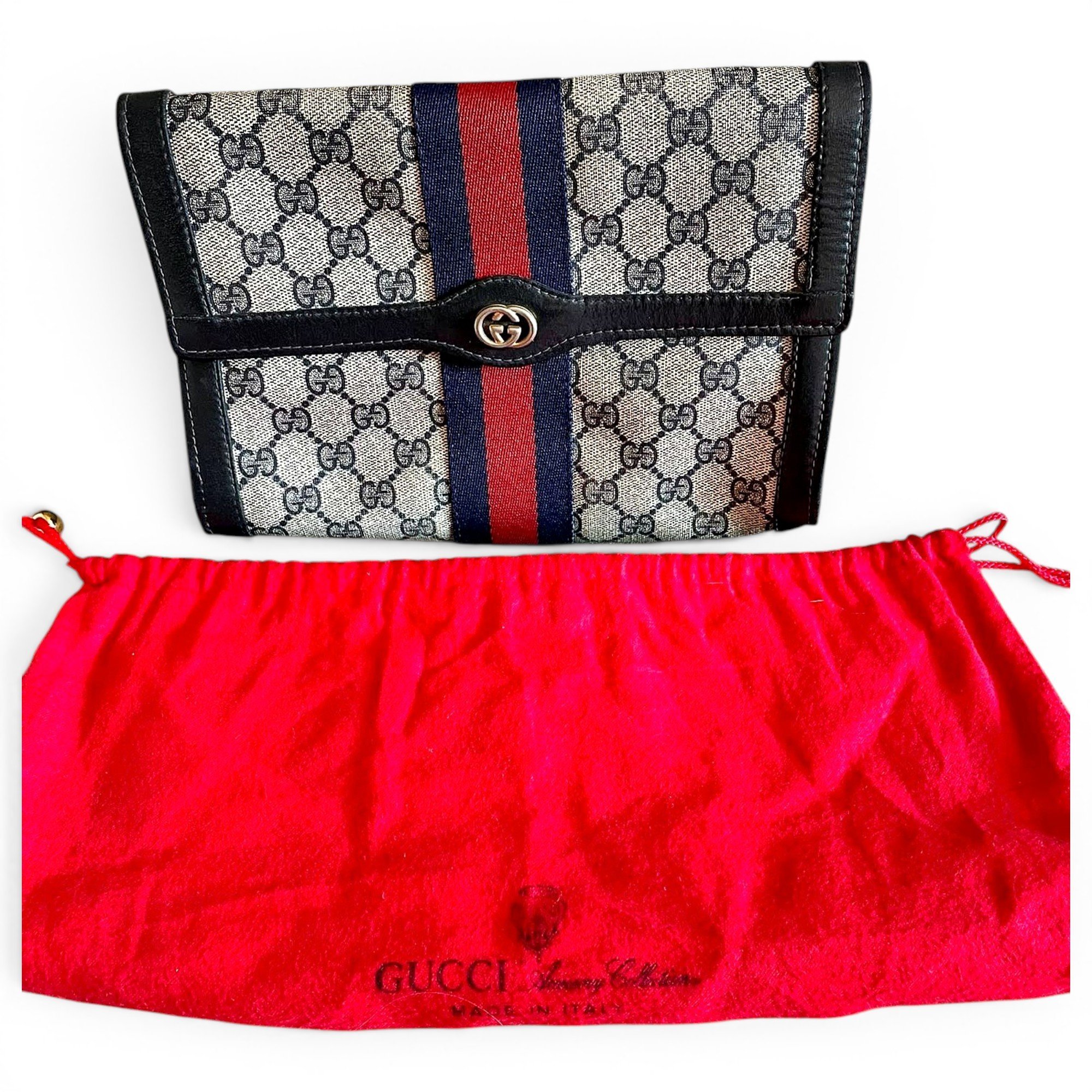 Leather clutch bag
