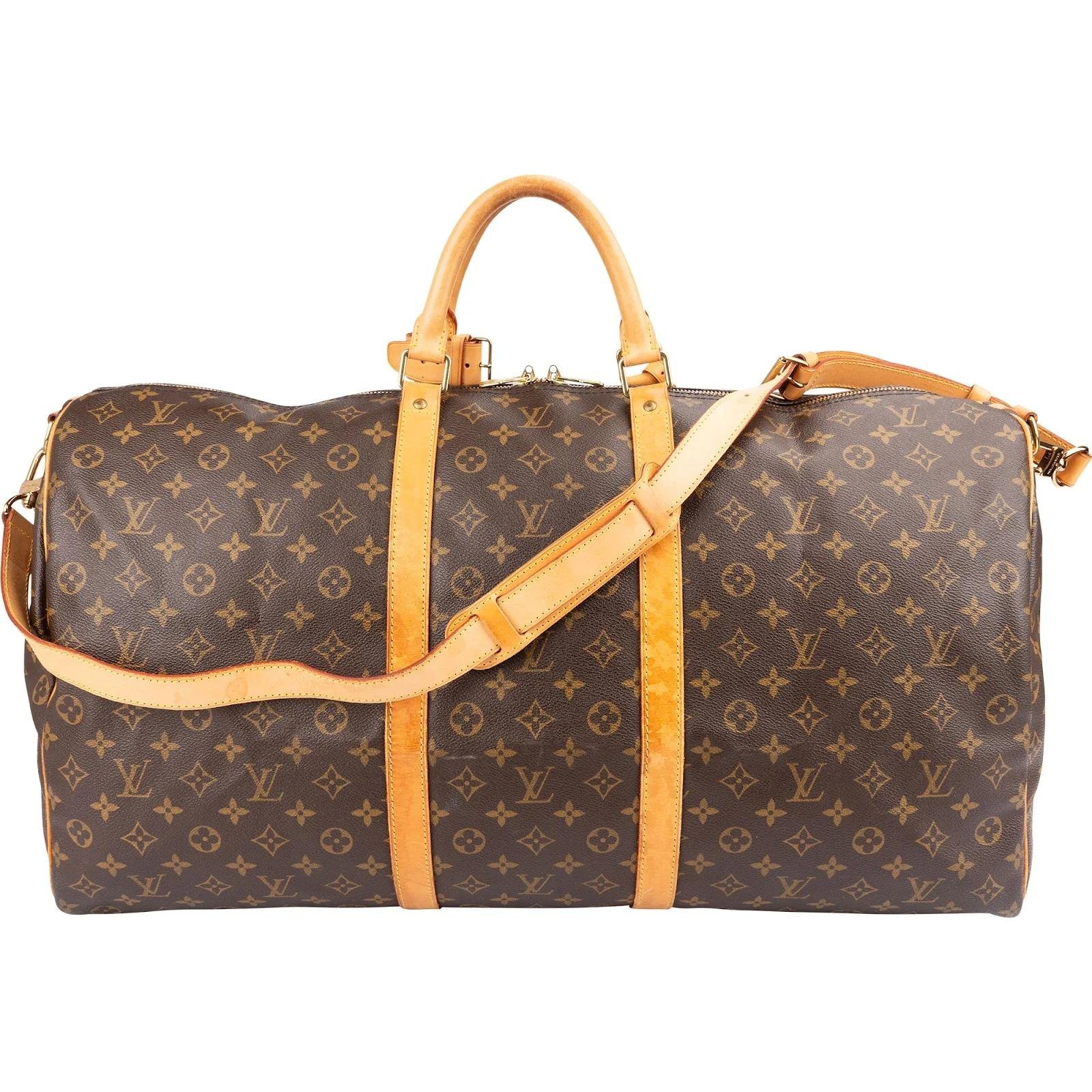 Keepall leather travel bag