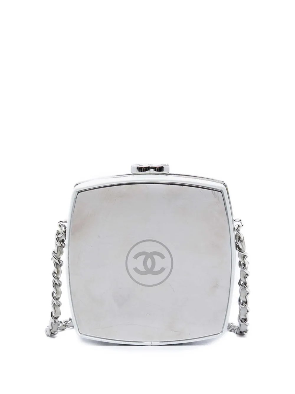 2021 Patent Goatskin Make Up Box Clutch With Chain crossbody bag