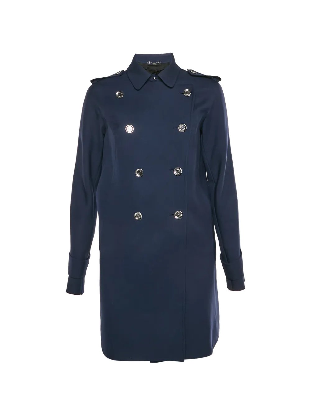 shoulder-epaulettes double-breasted coat