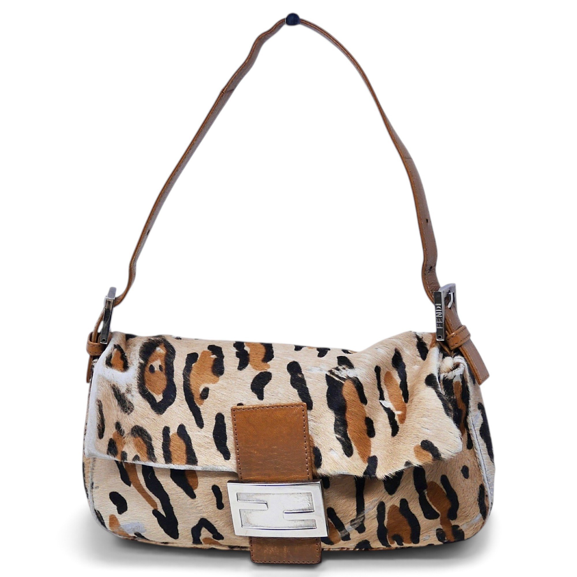 Baguette pony-style calfskin handbag
