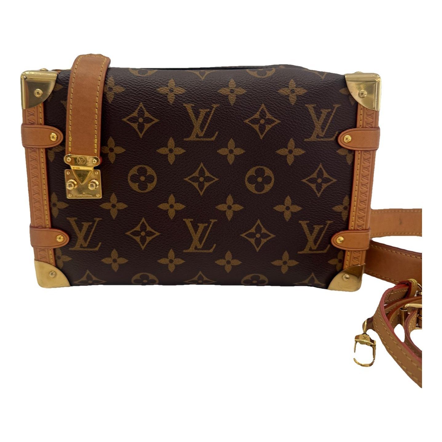 Side Trunk leather handbag