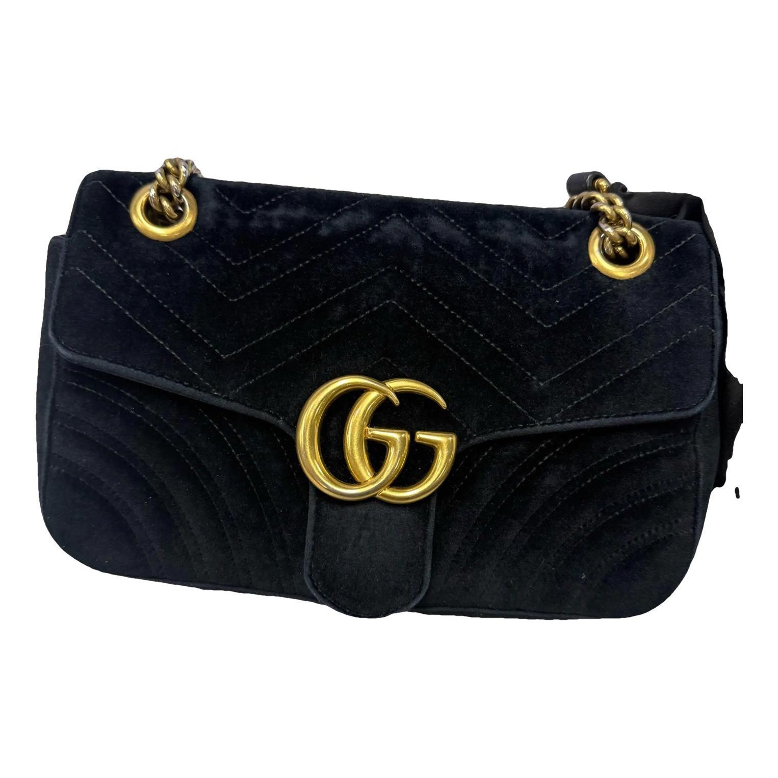 GG Marmont Flap velvet handbag