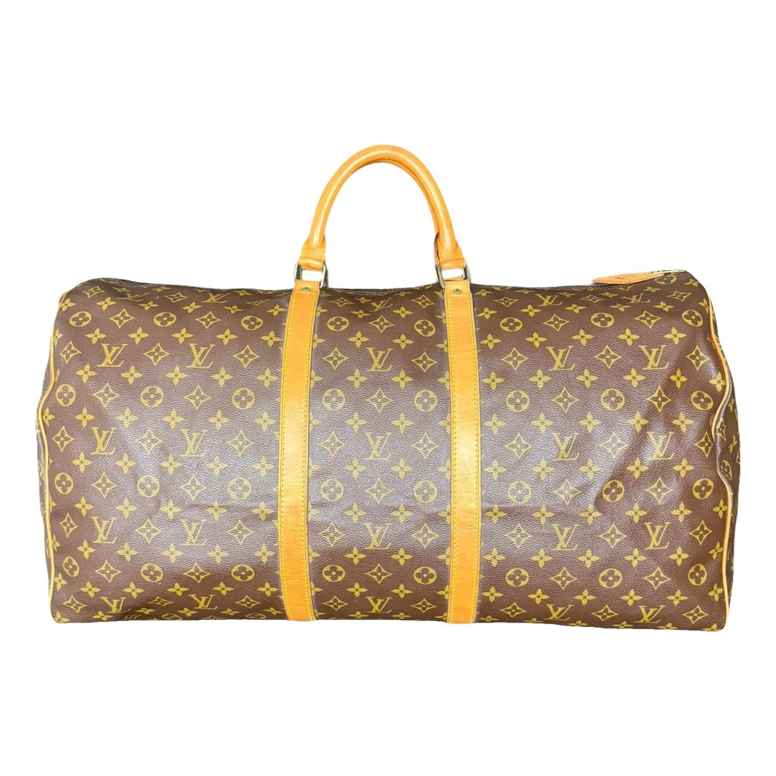 Keepall leather travel bag