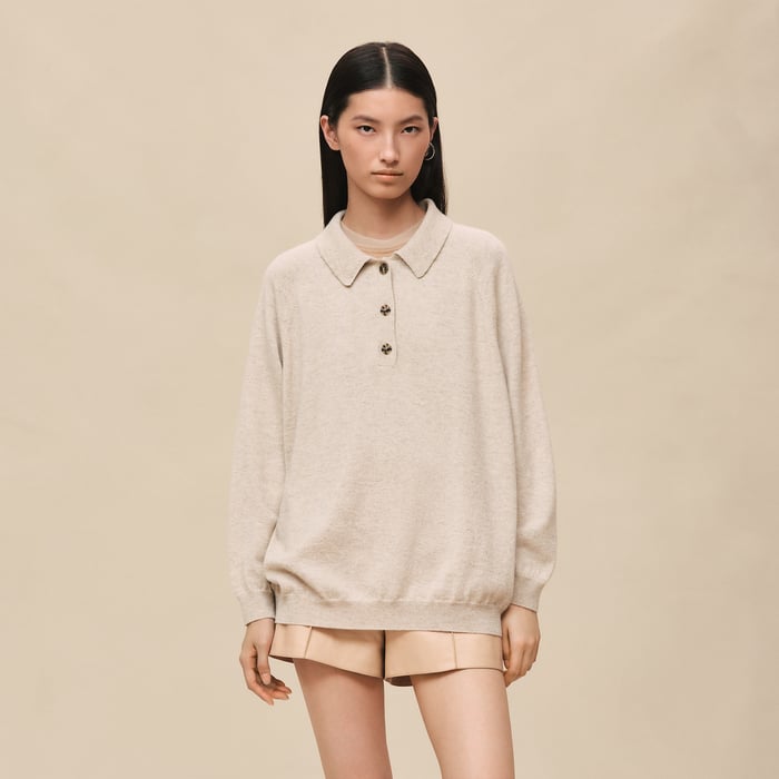 Beige Naturel Wide Sweater