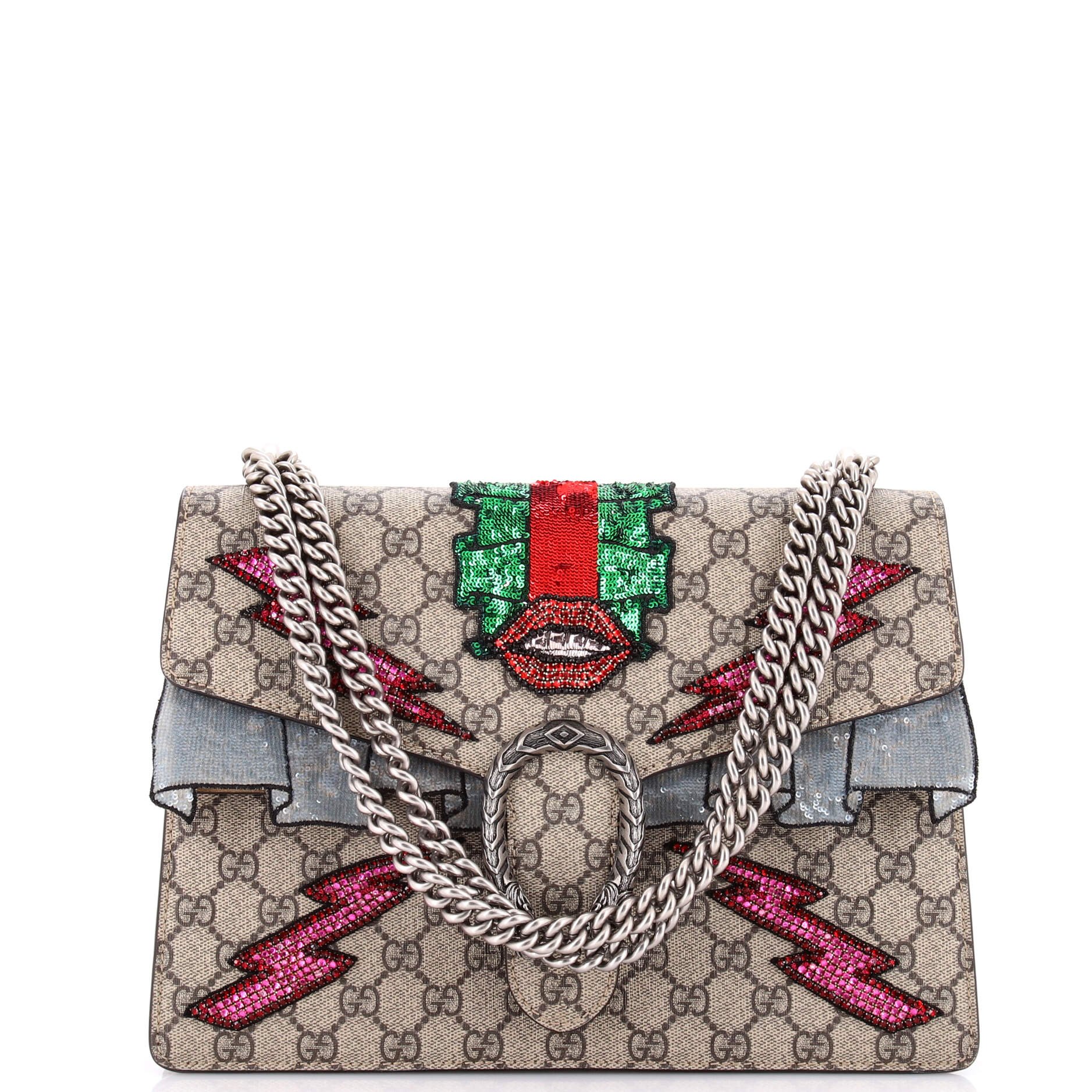Dionysus Bag Embellished GG Coated Canvas Medium