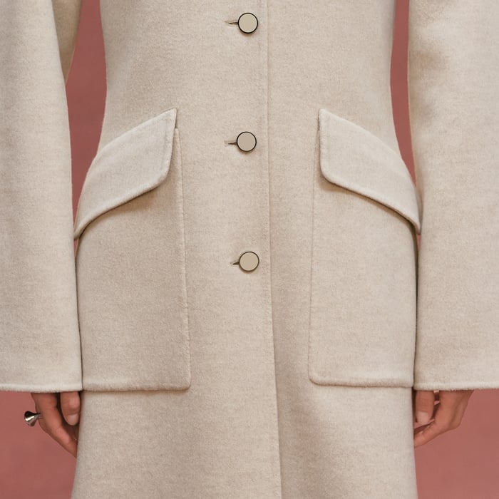 Beige Naturel Equestrian Long Jacket